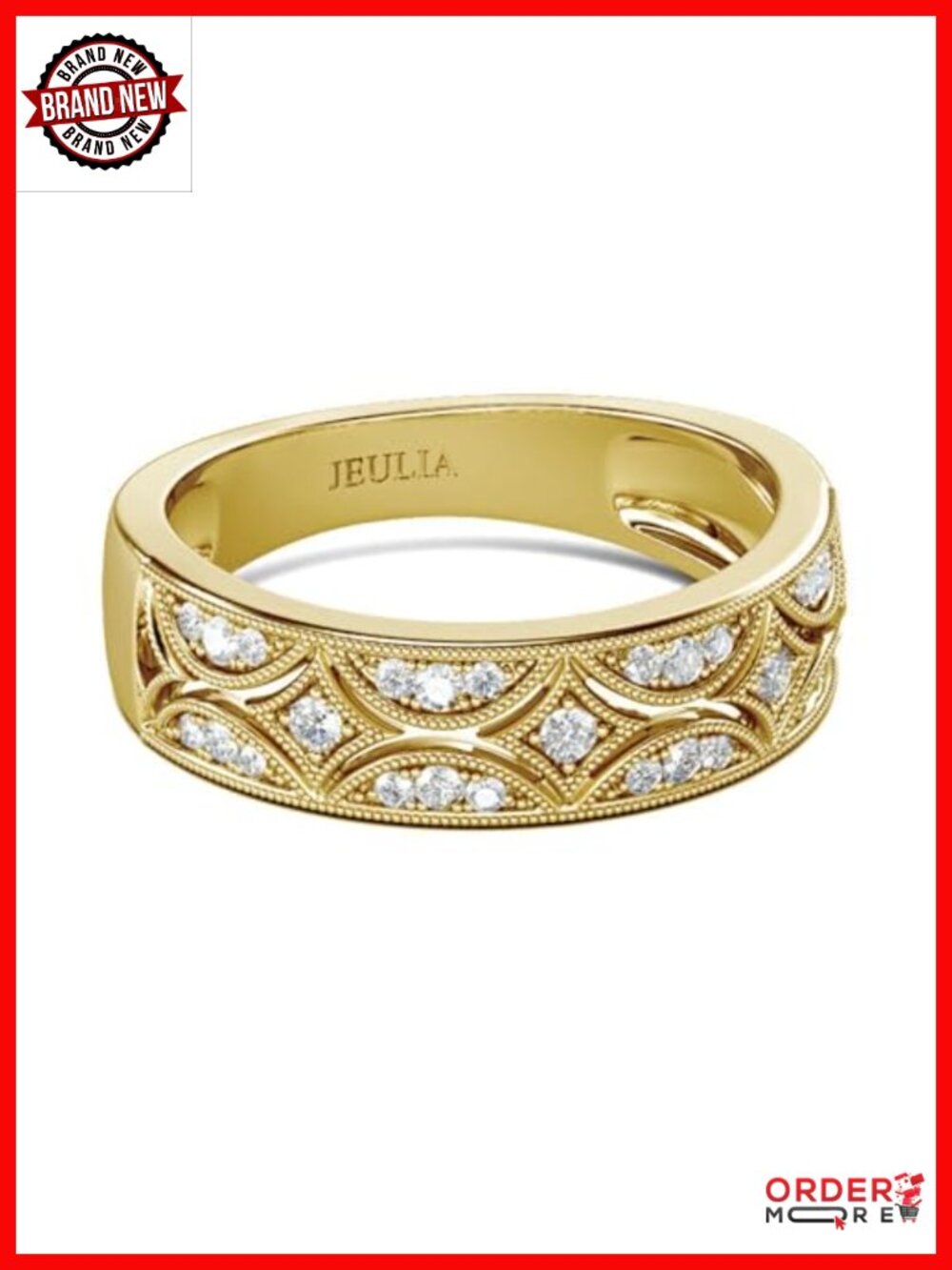 Sterling Silver Eternity Wedding Band Ring with Crystals
